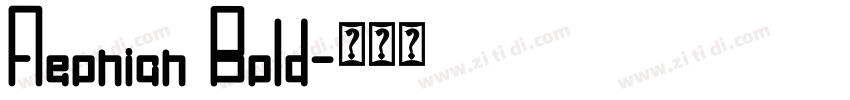Aeonian Bold字体转换